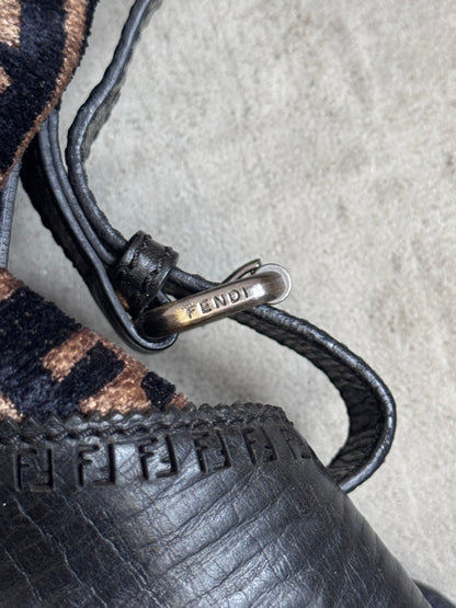 Fendi Zucca Velvet FF Bag Du Jour