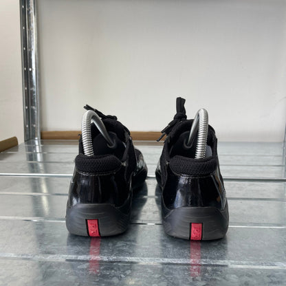 Prada Sport Black 00s Patent Leather America's Cup Trainers | SMALL, Black
