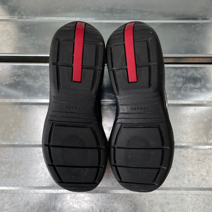 Prada Sport Black 00s Patent Leather America's Cup Trainers | SMALL, Black