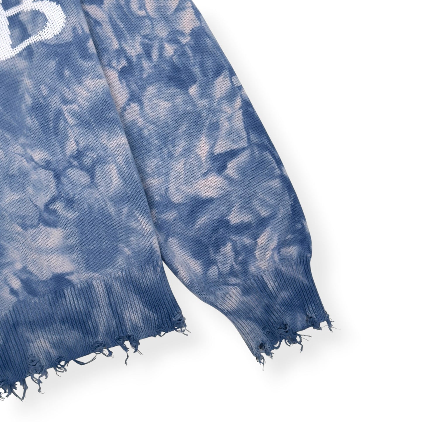 COLE BUXTON TIE DYE DISTRESSED JUMPER BLUE XL | XL, Blue