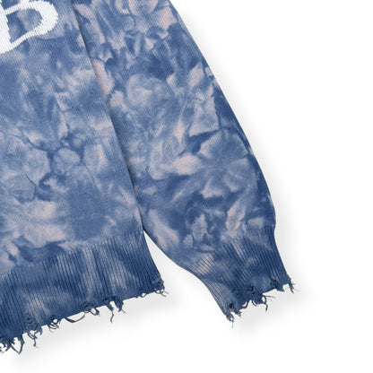 COLE BUXTON TIE DYE DISTRESSED JUMPER BLUE XL | XL, Blue