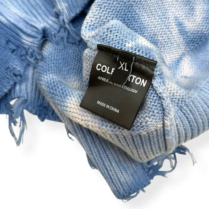 COLE BUXTON TIE DYE DISTRESSED JUMPER BLUE XL | XL, Blue