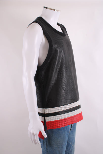 Givenchy Mesh Leather Vest Black/ Red M | Medium, Black