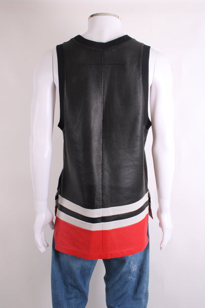 Givenchy Mesh Leather Vest Black/ Red M | Medium, Black