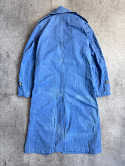 S/S 2019 Junya Watanabe Double Breasted Lightwash Denim Trench