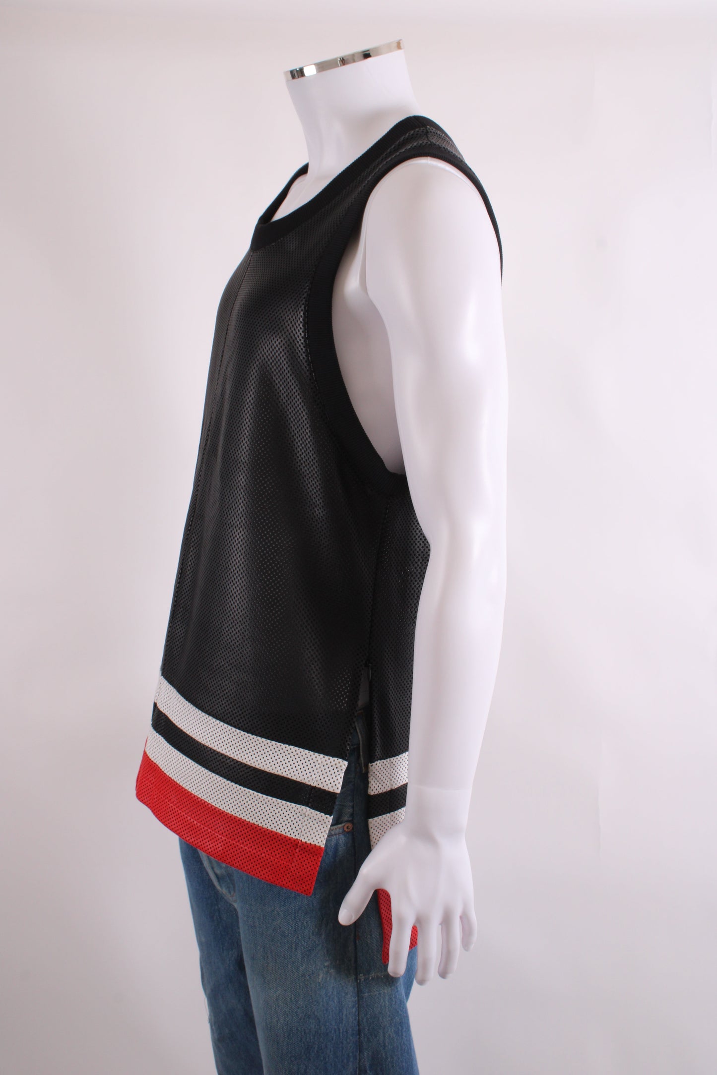 Givenchy Mesh Leather Vest Black/ Red M | Medium, Black