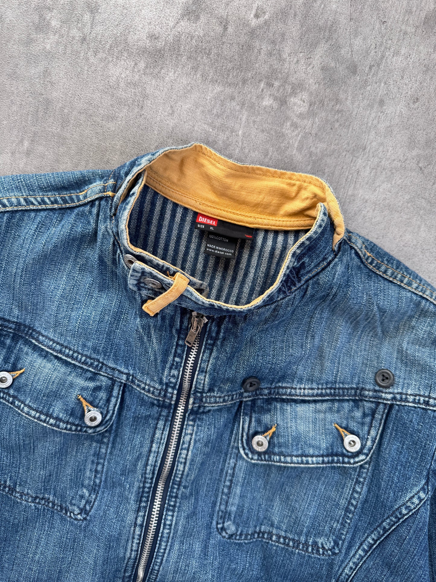 Diesel Denim Zip Up Cargo Jacket