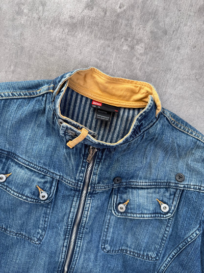 Diesel Denim Zip Up Cargo Jacket