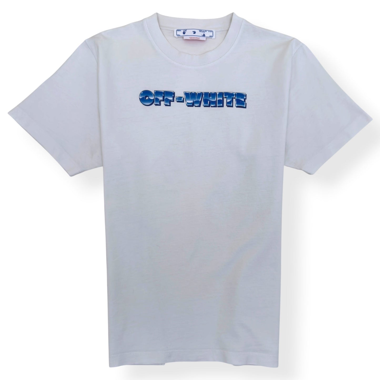 OFF-WHITE ARROWS LOGO T-SHIRT WHITE / BLUE XL | XL, Blue