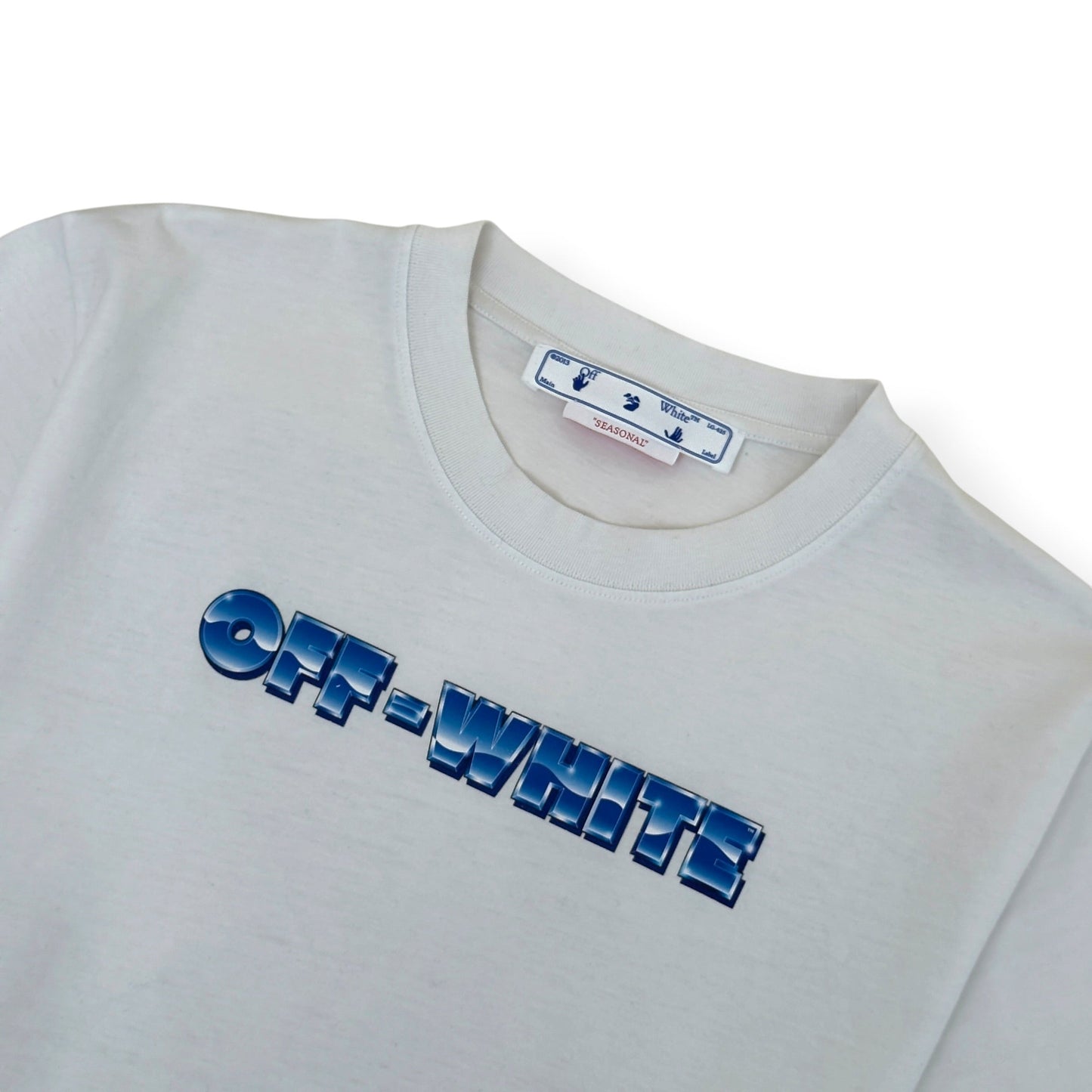 OFF-WHITE ARROWS LOGO T-SHIRT WHITE / BLUE XL | XL, Blue
