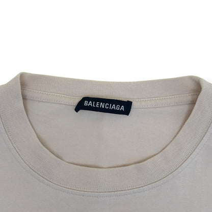 BALENCIAGA LOGO T-SHIRT ECRU / BLUE M | Medium, Blue