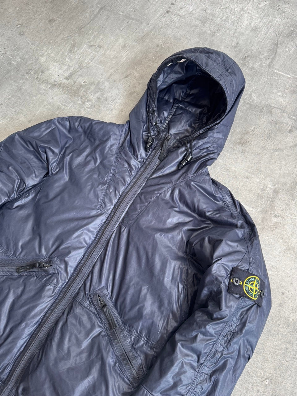 Stone Island Navy Lightweight Hooded Puffer