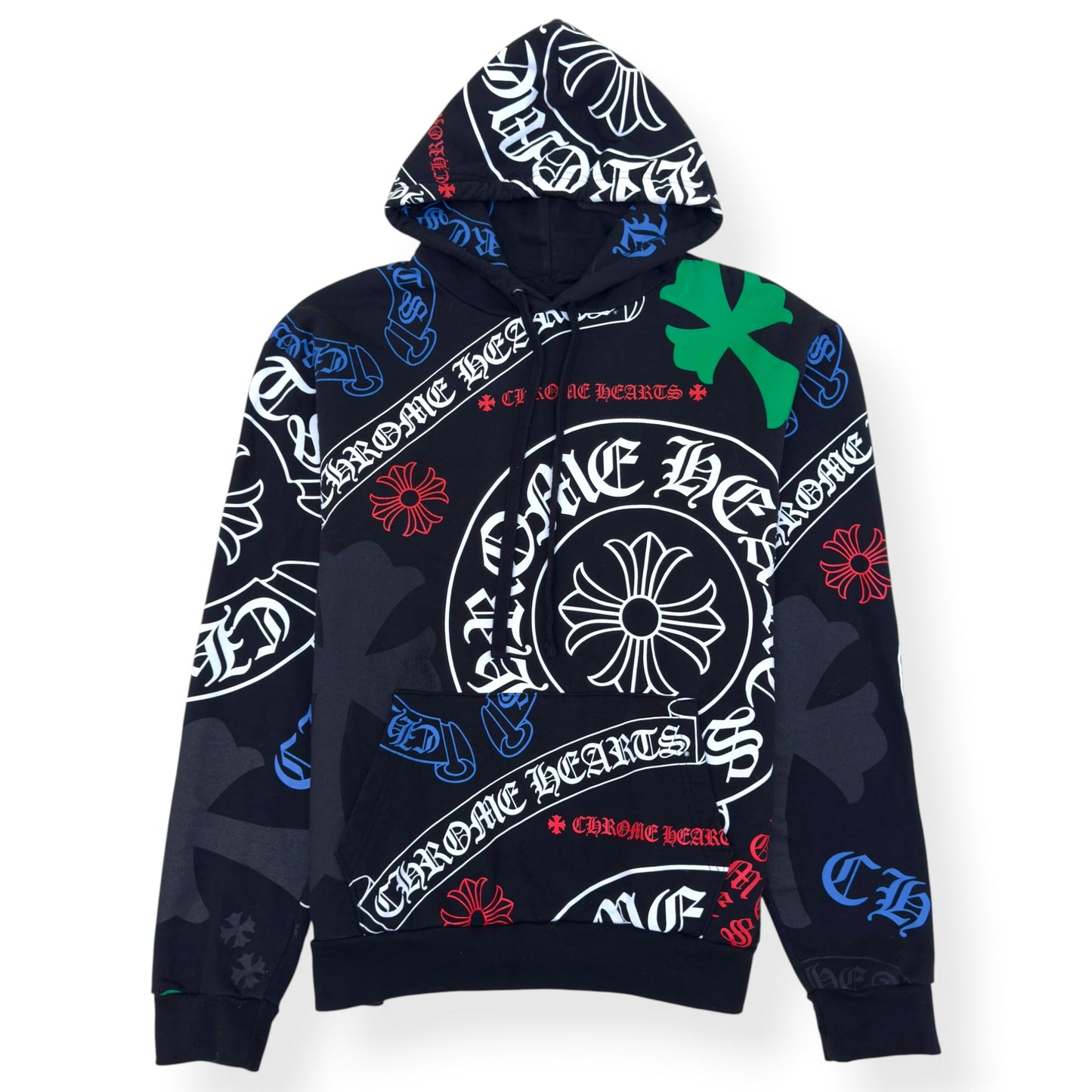 CHROME HEARTS STENCIL MONOGRAM HOODIE BLACK / MULTICOLOURED L | Large, Black