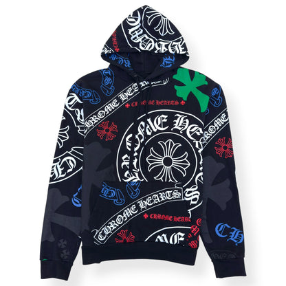 CHROME HEARTS STENCIL MONOGRAM HOODIE BLACK / MULTICOLOURED L | Large, Black