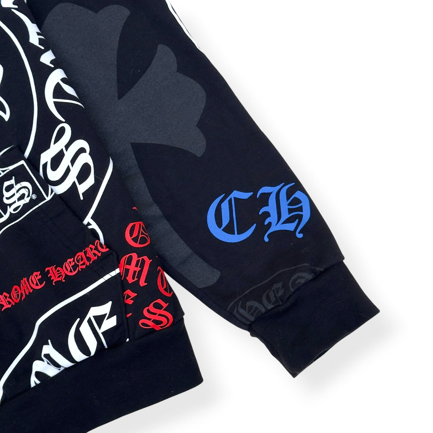 CHROME HEARTS STENCIL MONOGRAM HOODIE BLACK / MULTICOLOURED L | Large, Black