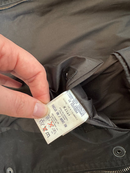 Gucci Black Waxed Poly Dual Zip Trench Coat (SOLD AS SEEN)