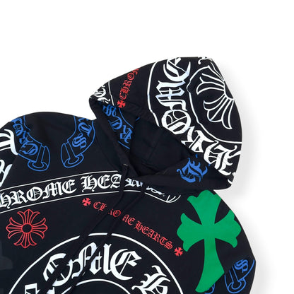 CHROME HEARTS STENCIL MONOGRAM HOODIE BLACK / MULTICOLOURED L | Large, Black