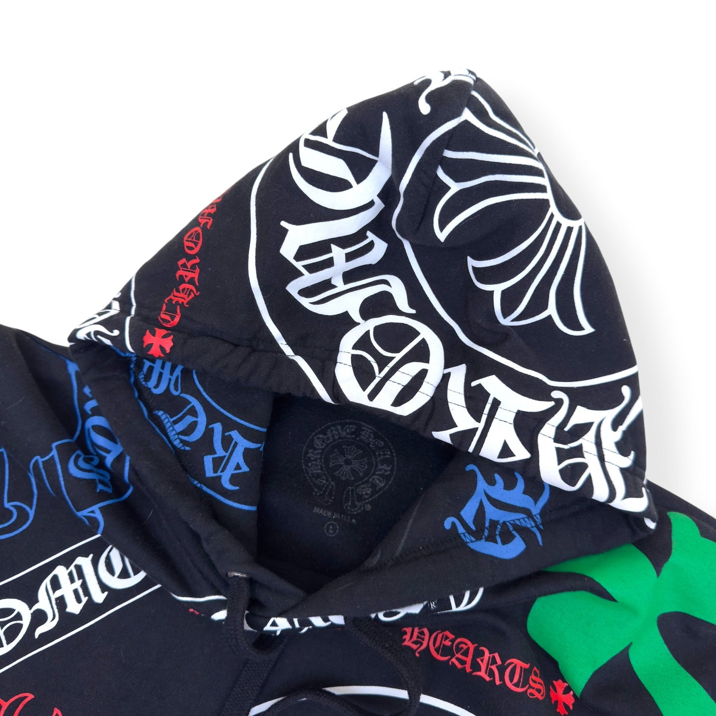 CHROME HEARTS STENCIL MONOGRAM HOODIE BLACK / MULTICOLOURED L | Large, Black