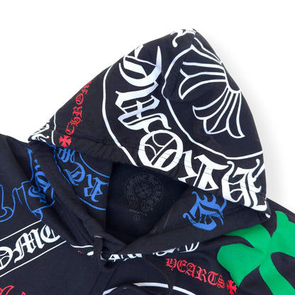 CHROME HEARTS STENCIL MONOGRAM HOODIE BLACK / MULTICOLOURED L | Large, Black