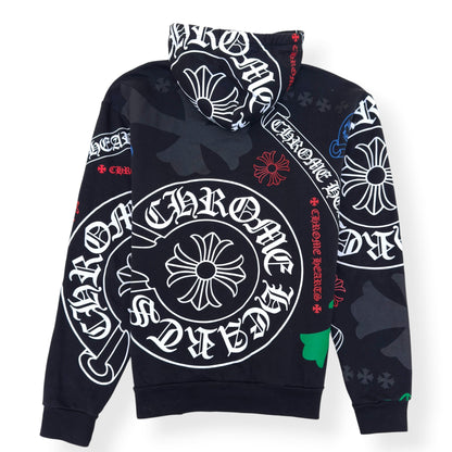 CHROME HEARTS STENCIL MONOGRAM HOODIE BLACK / MULTICOLOURED L | Large, Black