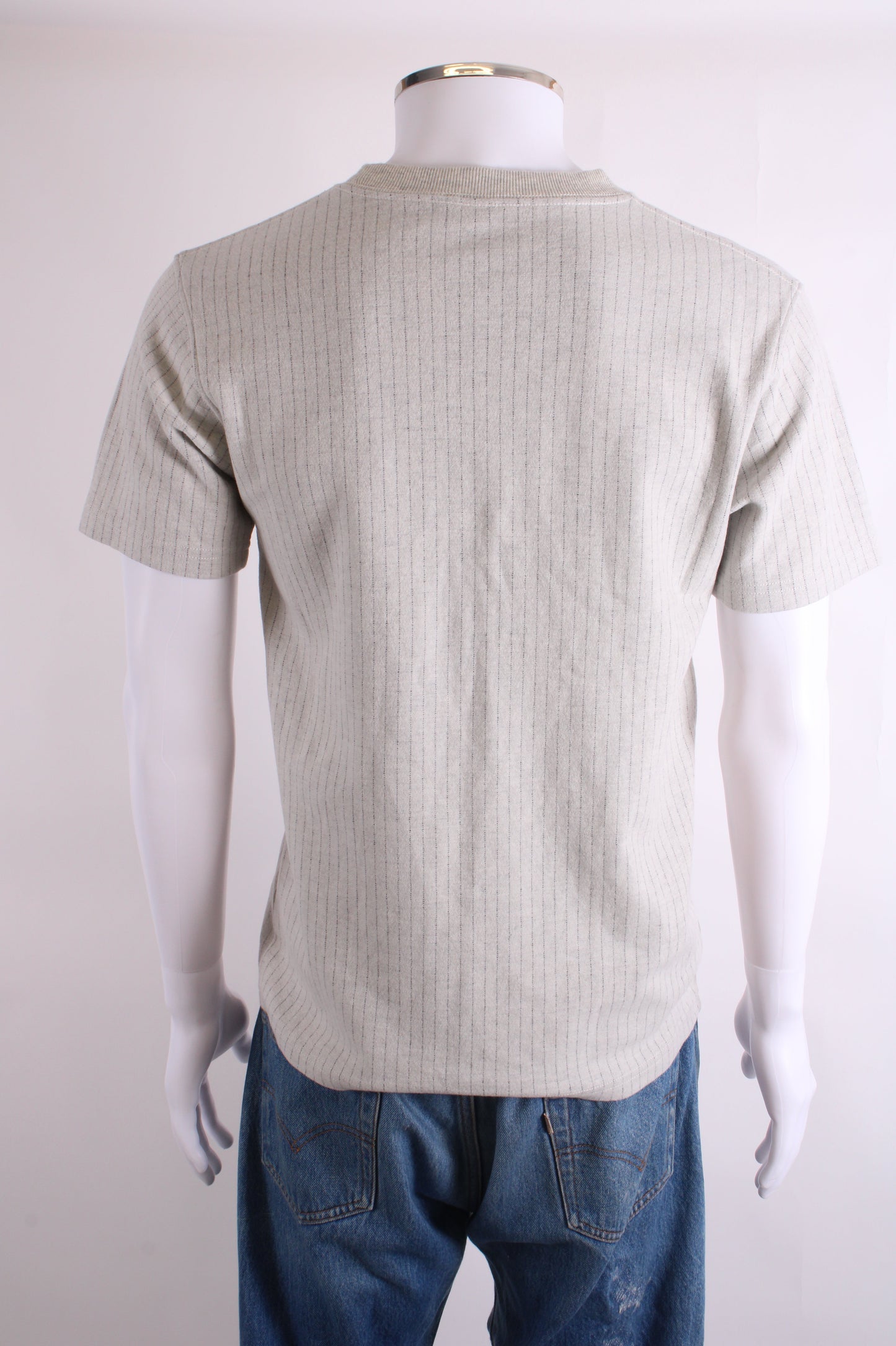 Dior Embroidered Stripe T-shirt Light Grey/ Navy M | Medium, Multicoloured
