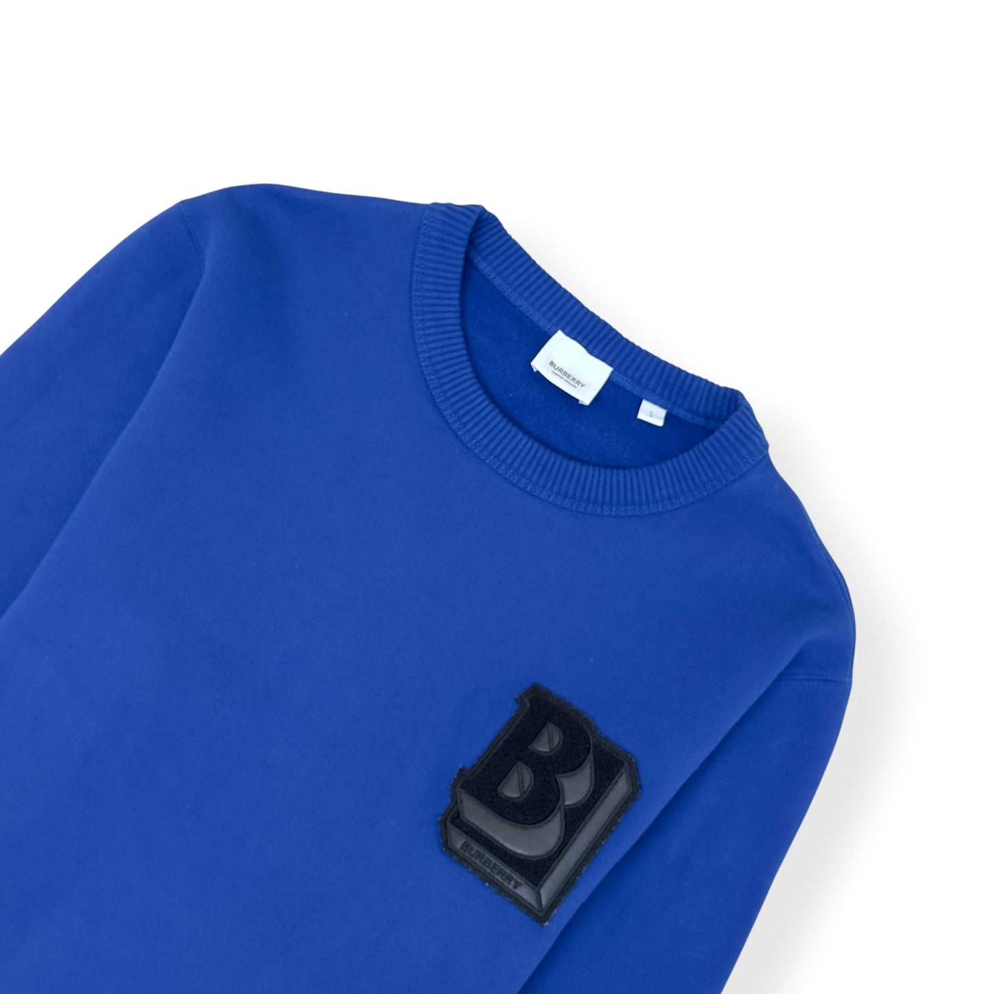 BURBERRY B LOGO SWEATSHIRT BLUE L | Large, Blue