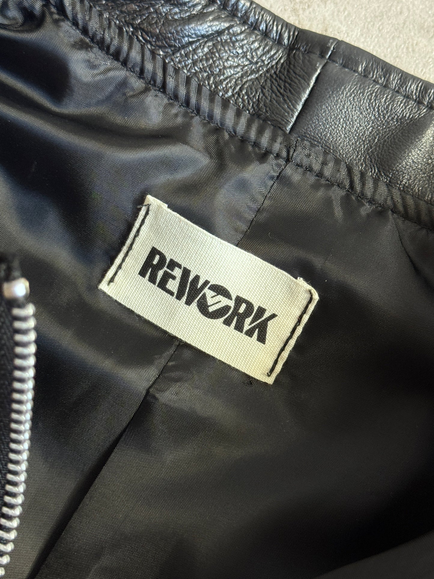 VT Rework : Porsche Cropped Rework Leather Jacket SC:5782