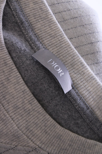 Dior Embroidered Stripe T-shirt Light Grey/ Navy M | Medium, Multicoloured