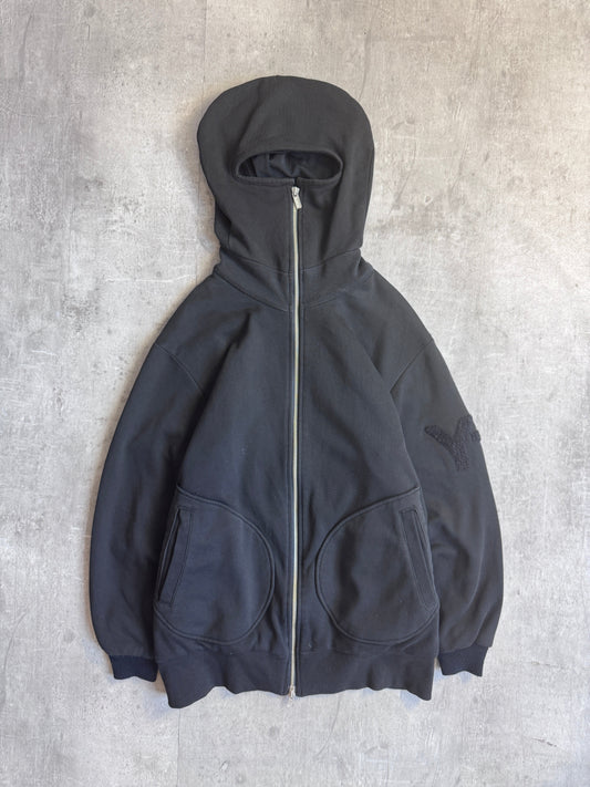Y-3 A/W 2006 Blackout Full Zip Ninja Hooded Sweatshirt