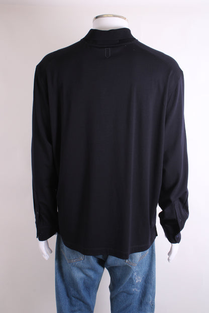 Canali L/S 3/4 Zip Polo Top Navy 3XL | XXXL, Navy