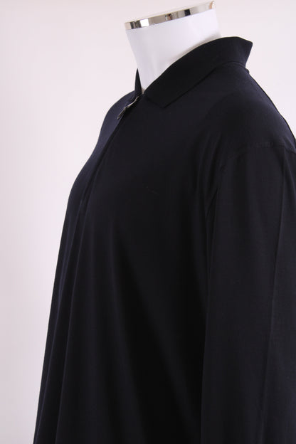 Canali L/S 3/4 Zip Polo Top Navy 3XL | XXXL, Navy