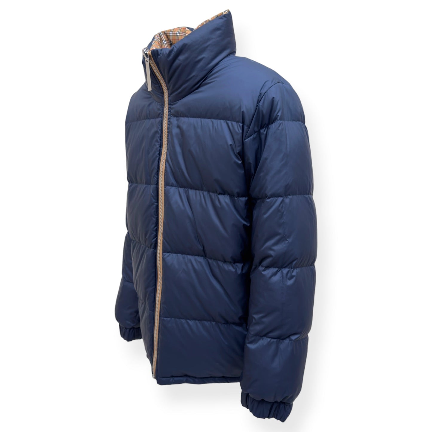 BURBERRY REVERSIBLE CHECK PUFFER JACKET BEIGE / NAVY XL | XL, Beige