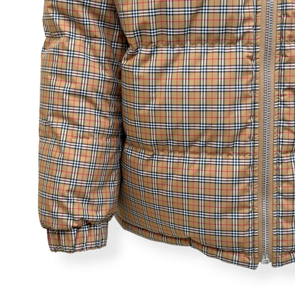 BURBERRY REVERSIBLE CHECK PUFFER JACKET BEIGE / NAVY XL | XL, Beige