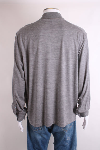 Canali L/S 3/4 Zip Polo Top Grey 3XL | XXXL, Grey