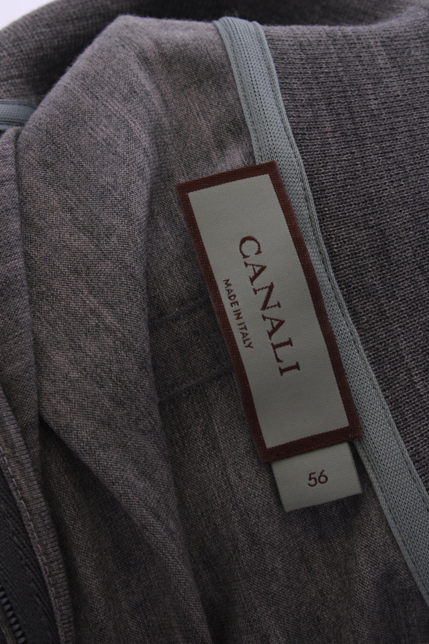Canali L/S 3/4 Zip Polo Top Grey 3XL | XXXL, Grey
