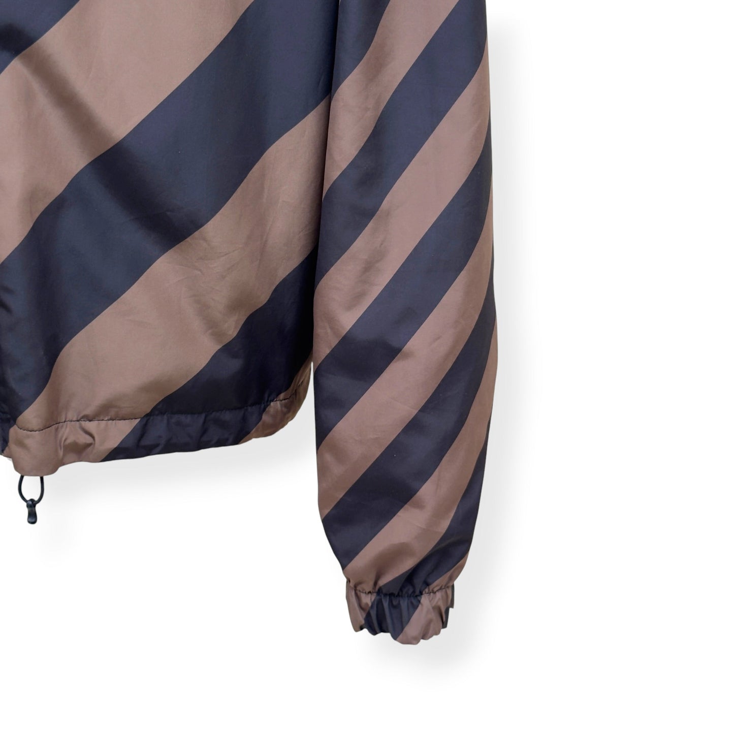 FENDI REVERSIBLE LOGO-PRINT SHELL WINDBREAKER JACKET BROWN 50 / M | Medium, Brown