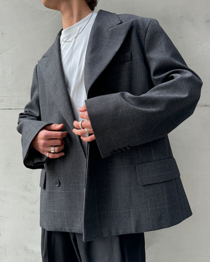 ACNE STUDIOS '1996' OVERSIZED ASYMMETRIC BLAZER - XL | XL, Grey