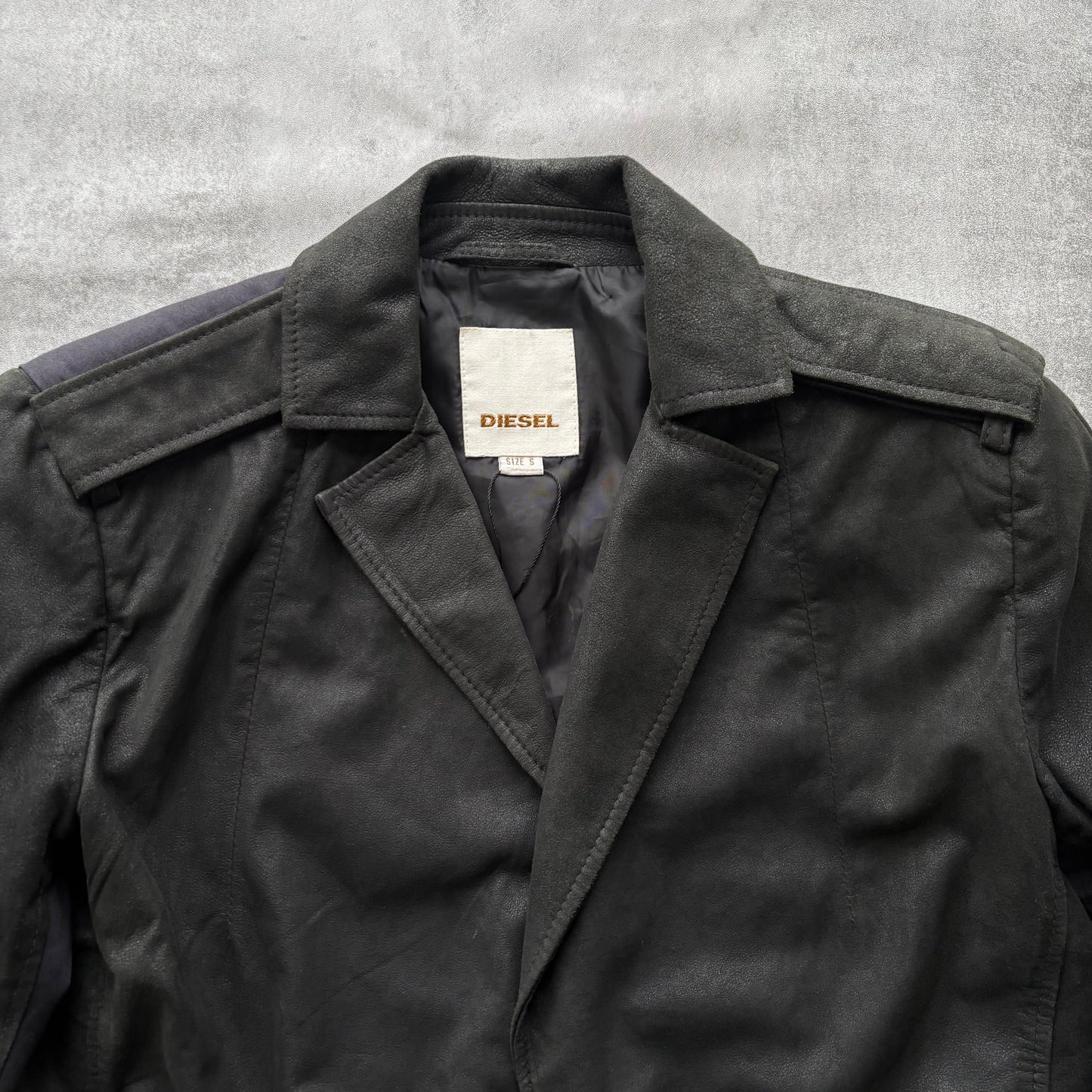 DIESEL LAMB LEATHER  JACKET | O/S, Black