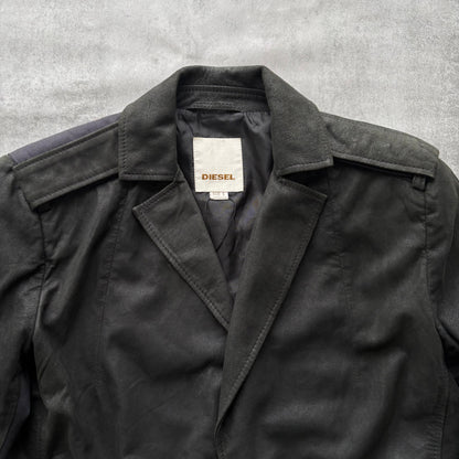 DIESEL LAMB LEATHER  JACKET | O/S, Black