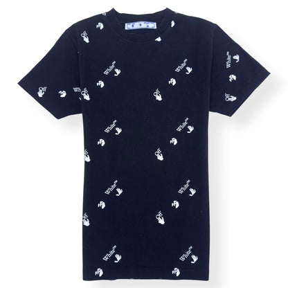 OFF-WHITE HAND LOGO T SHIRT BLACK M | Medium, Black