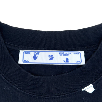 OFF-WHITE HAND LOGO T SHIRT BLACK M | Medium, Black