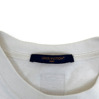 LOUIS VUITTON LOVERS EMBROIDERED T-SHIRT WHITE L | Large, Red