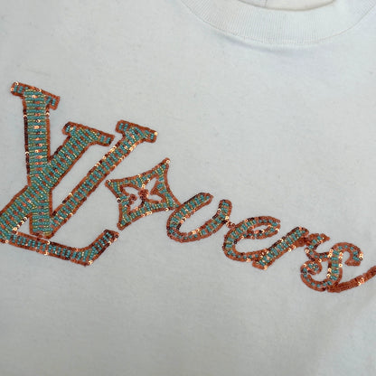 LOUIS VUITTON LOVERS EMBROIDERED T-SHIRT WHITE L | Large, Red