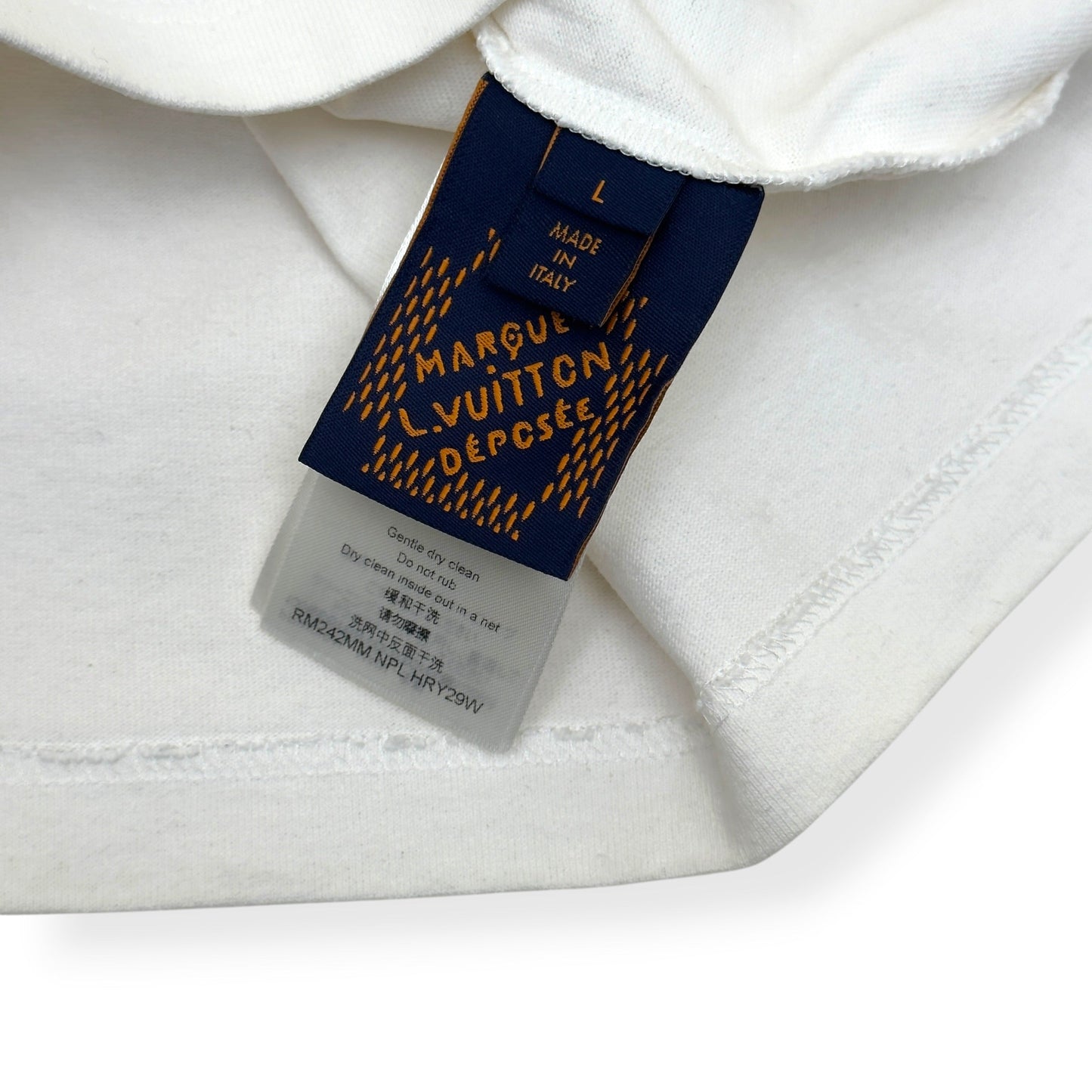 LOUIS VUITTON LOVERS EMBROIDERED T-SHIRT WHITE L | Large, Red