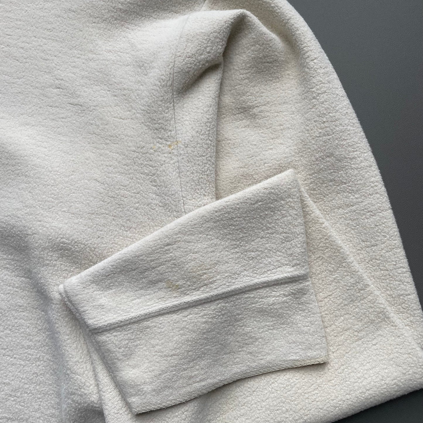 Stone Island Cream AW95 Green Edge Badge Fleece Jumper | XX-Large, Multicoloured