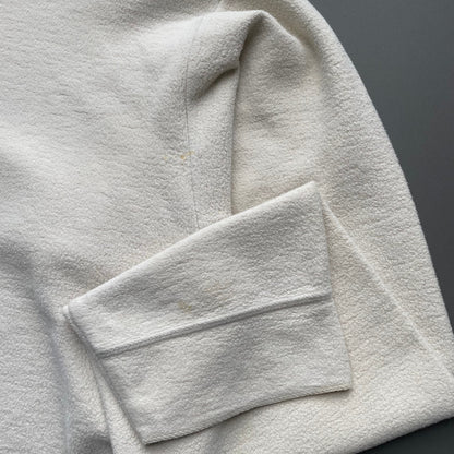 Stone Island Cream AW95 Green Edge Badge Fleece Jumper | XX-Large, Multicoloured