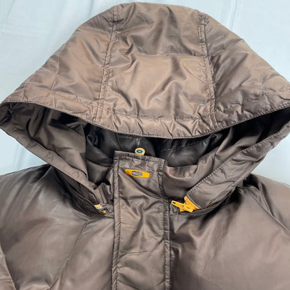 Vintage Oakley Asymmetrical Puffer Jacket, Size Medium | O/S, Brown