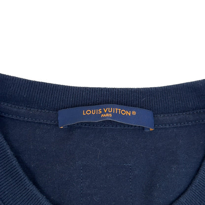 LOUIS VUITTON LOVERS EMBROIDERED T-SHIRT NAVY L | Large, Navy