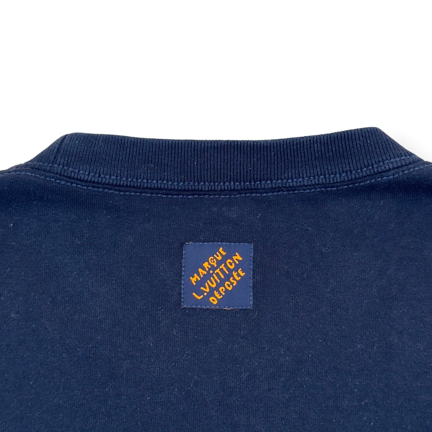 LOUIS VUITTON LOVERS EMBROIDERED T-SHIRT NAVY L | Large, Navy