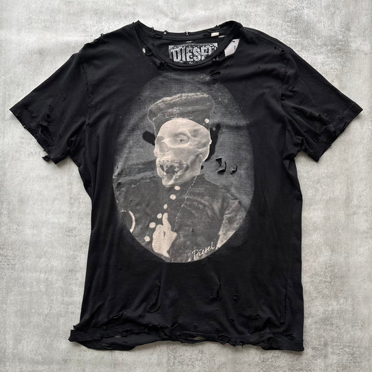DIESEL DISTRESSED T-SHIRT | O/S, Red